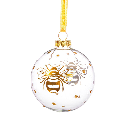 Christmas Luxe Golden Bee Bauble - Boxzy