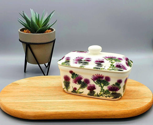 Thistle Floral Design Butter Dish - Boxzy