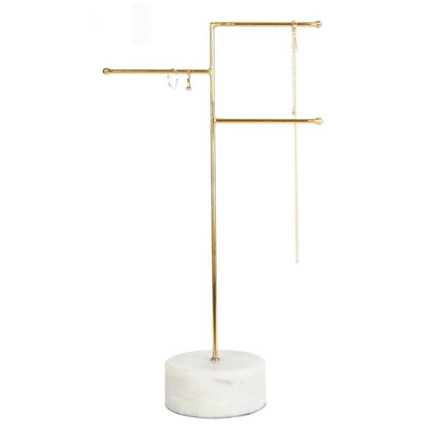 Brass & Marble Jewellery Stand