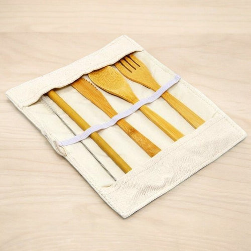 Eco Friendly Reusable Bamboo Cutlery Set