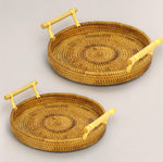 Elegant Rattan Serving Trays - Lightweight, Eco-Friendly, and Stylish