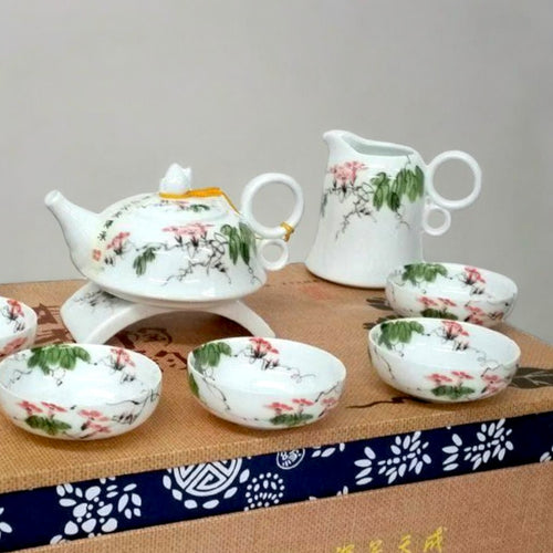 Japanese Bone China Morning Glory Tea set