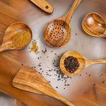 Natural Teak Wood Kitchen Utensils | Traditional utensils set of 7 wooden spoons