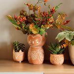 Olivia Owl Terracotta  Vase