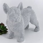 Silver Sparkling Art French Bulldog Figurine