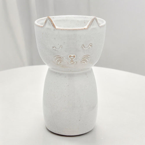 Speckled Cat Vase Indoor Outdoor Planter