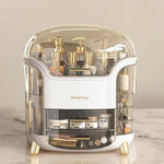Versatile White Storage Box Organizer with Drawers - Ideal for Cosmetics and Jewelry