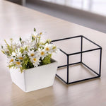 Stylish Square Desktop Planter Ceramic for Small Succulents and Air Plants