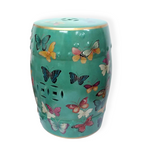 Butterflies Vintage Japanese Porcelain Stool