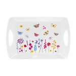 Butterfly Garden Pink Floral Large Serving Tray