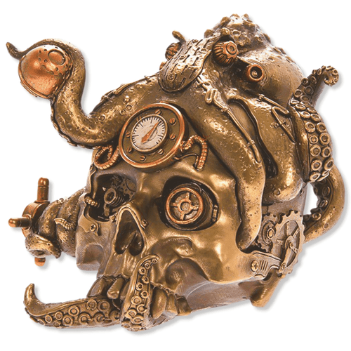 Steampunk Octopus Skull Ornament - Boxzy