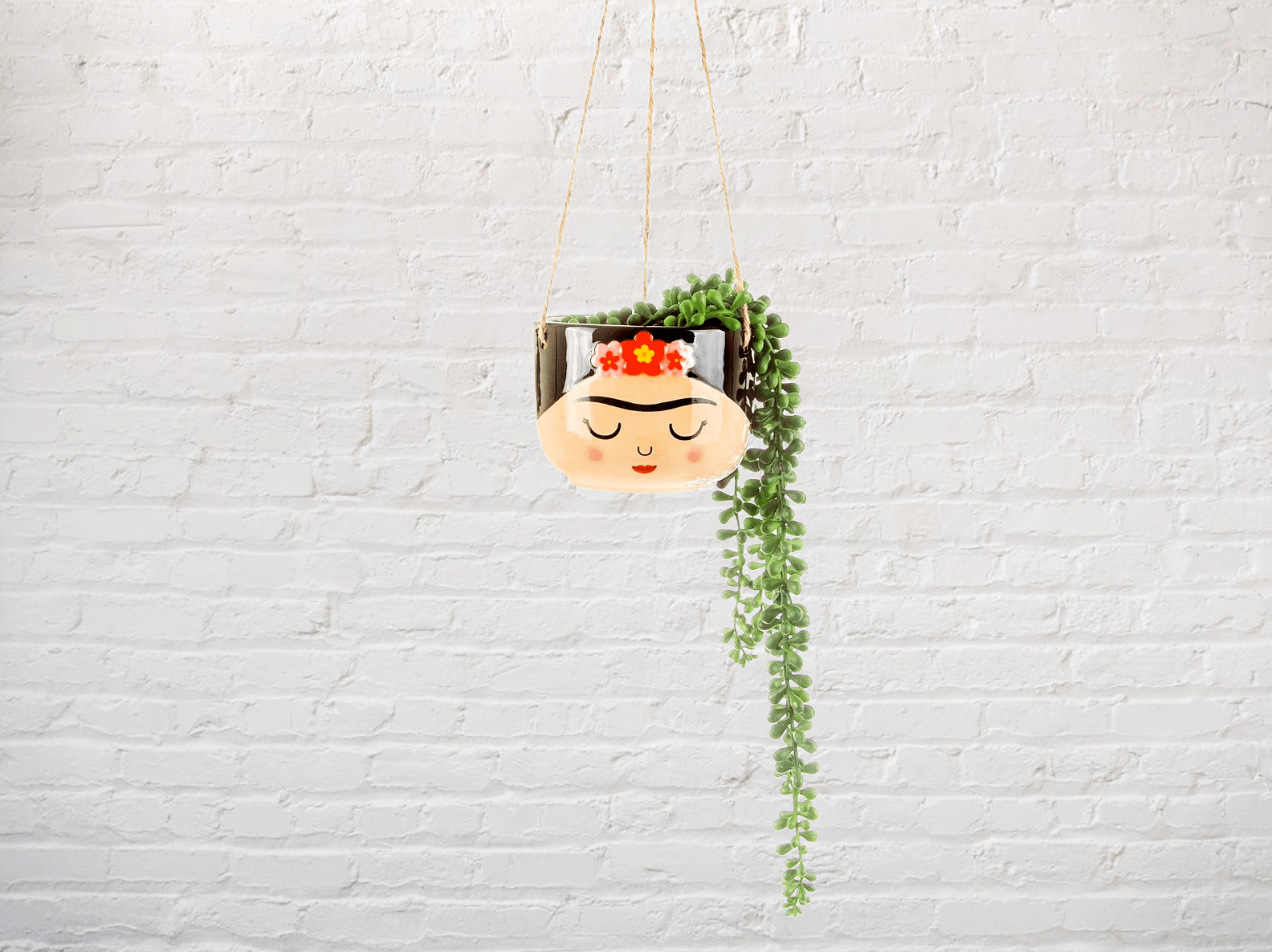 frida hanging planter Mini Frida Kahlo Hanging Planter Pot