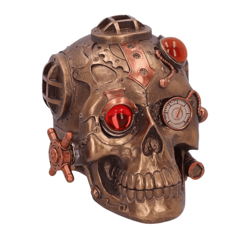 Steampunk Under Pressure Skull Ornament - Boxzy