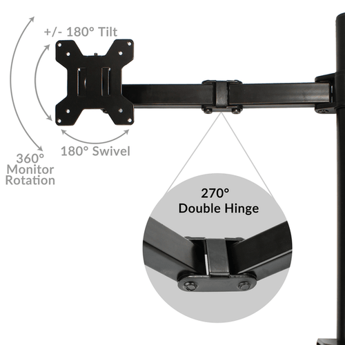 Dual Arm Monitor Bracket - Boxzy