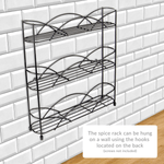 3-Tier Herb & Spice Rack with non-slip rubber feet, ensuring stability and preventing items from sliding or falling off