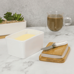 Porcelain Butter Dish with Knife - Boxzy