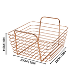 Rose Gold Metal Storage Basket Small - Boxzy