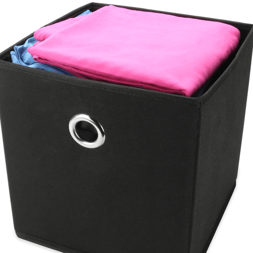 Set of 6 Collapsible Storage Boxes Black - Boxzy