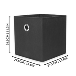 Set of 6 Collapsible Storage Boxes Black - Boxzy
