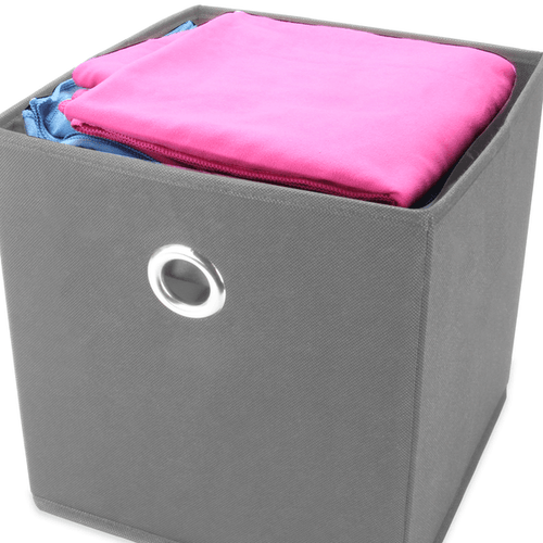 Set of 6 Collapsible Storage Boxes Grey - Boxzy