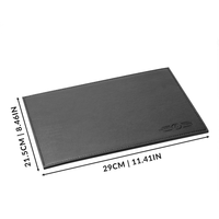 Dimension diagram of a rectangular black placemat