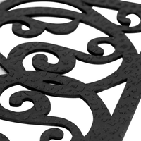 Close-up of the textured rubber scroll design
