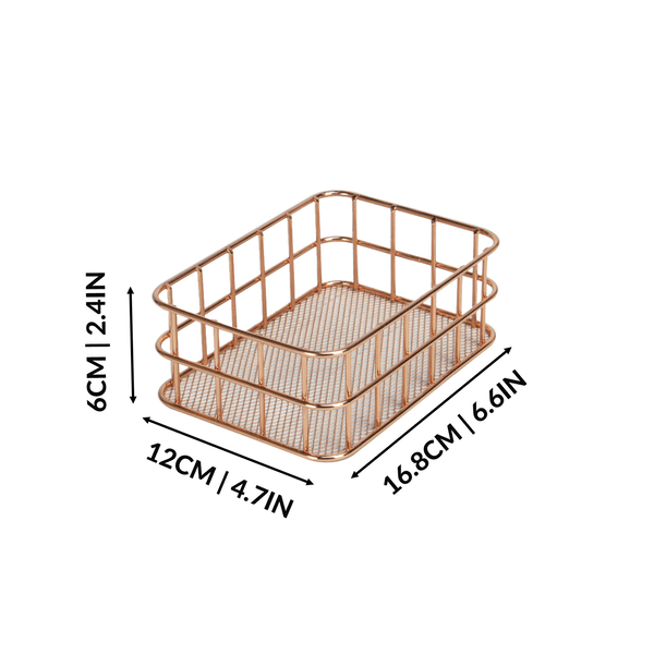 Small rectangular basket dimensions: 16.8 × 12 × 6cm