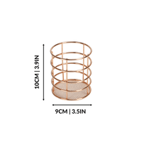 Cylindrical wire pot measuring 9cm across and 10cm high