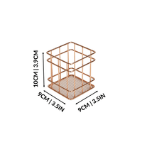 Square wire basket measuring 9 × 9 × 10cm