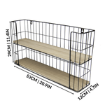 Durable and sturdy 2 Tier Rectangular Floating Shelf for long-lasting use