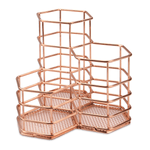 Rose Gold Hexagonal Desk Tidy - Boxzy