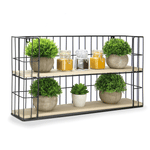 2 Tier Rectangular Floating Shelf, Stylish and modern 2 Tier Rectangular Floating Shelf