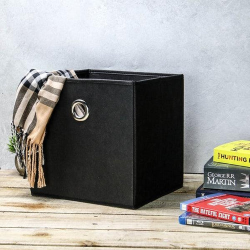 Set of 6 Collapsible Storage Boxes Black - Boxzy