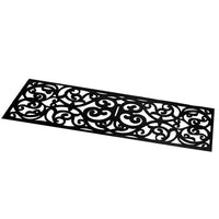 Single rectangular black rubber stair mat