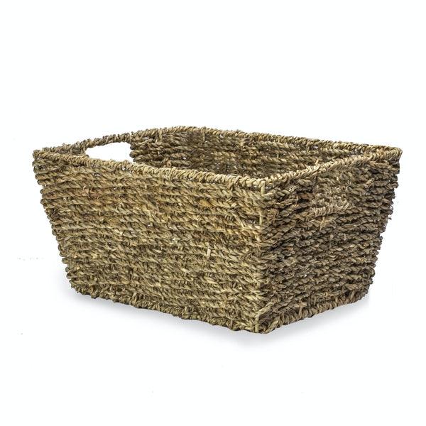 Single basket showing its rectangular shape and carry handles