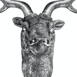 Stag Deer Head Wall Silver Sculpture - Boxzy