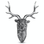 Stag Deer Head Wall Silver Sculpture - Boxzy