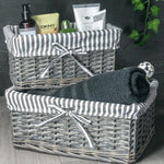 Grey Wicker Basket Small - Boxzy