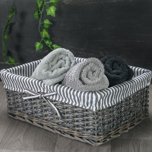 Grey Wicker Basket Large - Boxzy