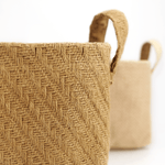 Cotton Jute Storage Baskets Set of 2 - Boxzy