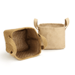 Cotton Jute Storage Baskets Set of 2 - Boxzy