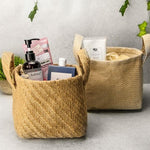 Cotton Jute Storage Baskets Set of 2 - Boxzy