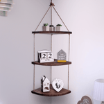 3 Tier Wooden Hanging Corner Shelf - Boxzy