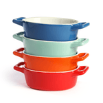 Mini Retro Oval Ceramic Oven Dishes - Set of 4 - Boxzy