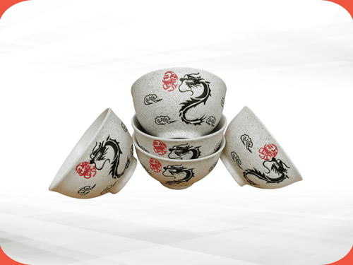Japanese Dragon Bowls Set of 5 - Boxzy