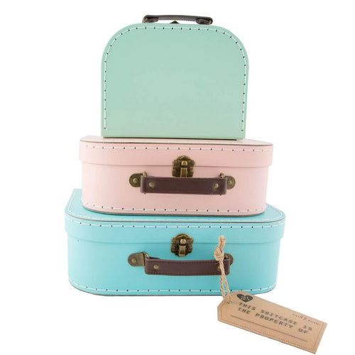 Pastel Retro Suitcases - Set Of 3 - Boxzy