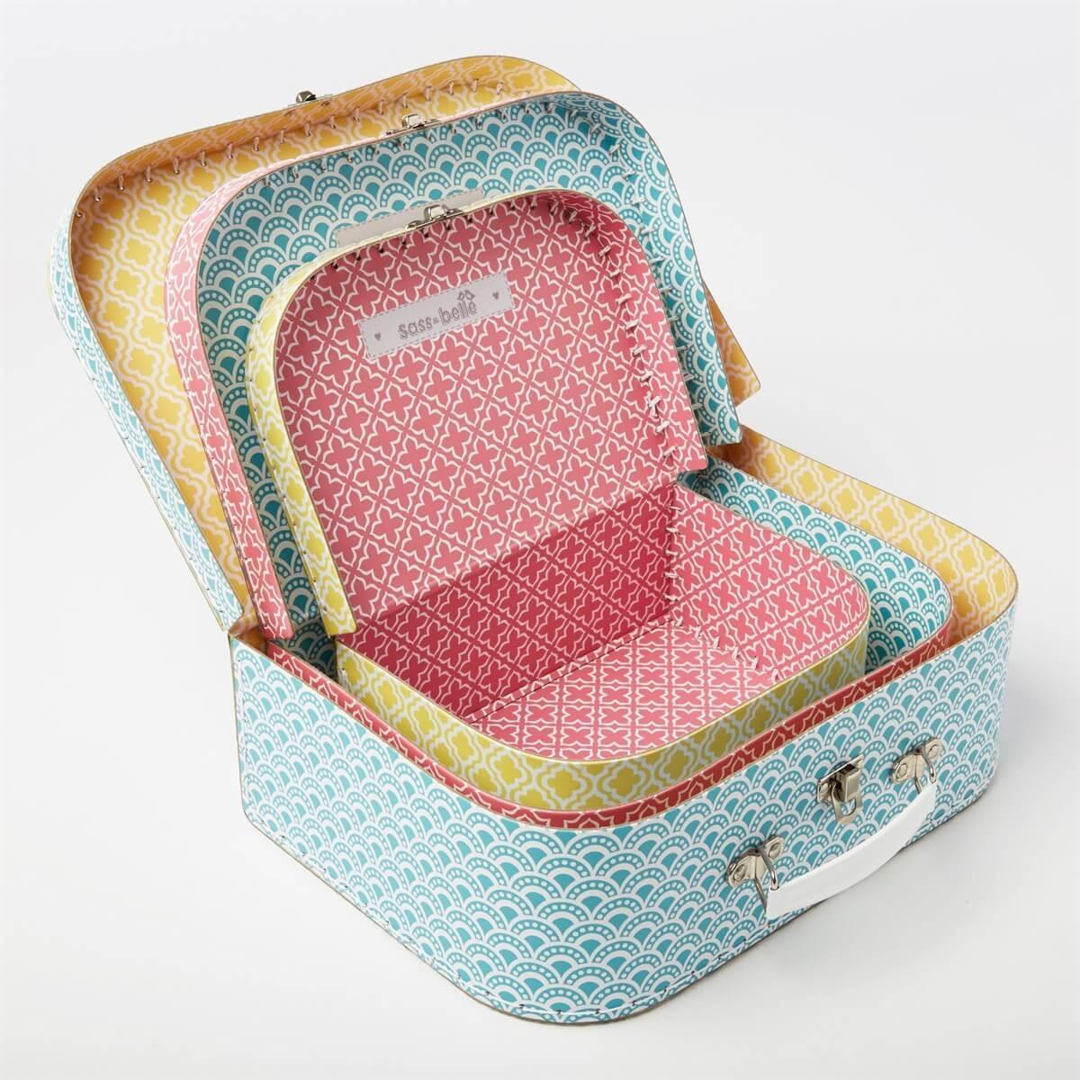Moroccan Geometrics Suitcases - Set Of 3 - Boxzy