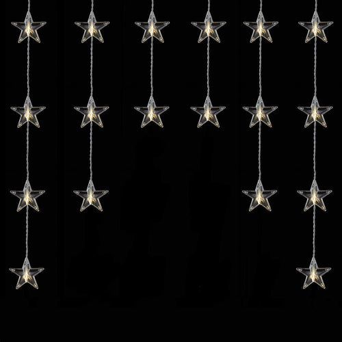54 LED Star Curtain Lights - Warm White - Boxzy