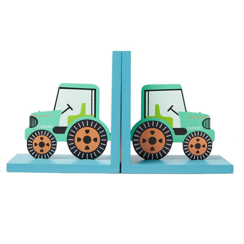 Green Tractor Bookends - Boxzy