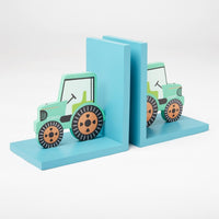 Green Tractor Bookends - Boxzy